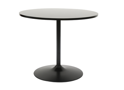 Table à manger design ronde noire D90 cm CALISTA