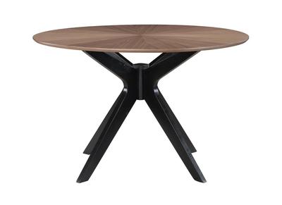 Table à manger design ronde noyer D120 cm DIELLI