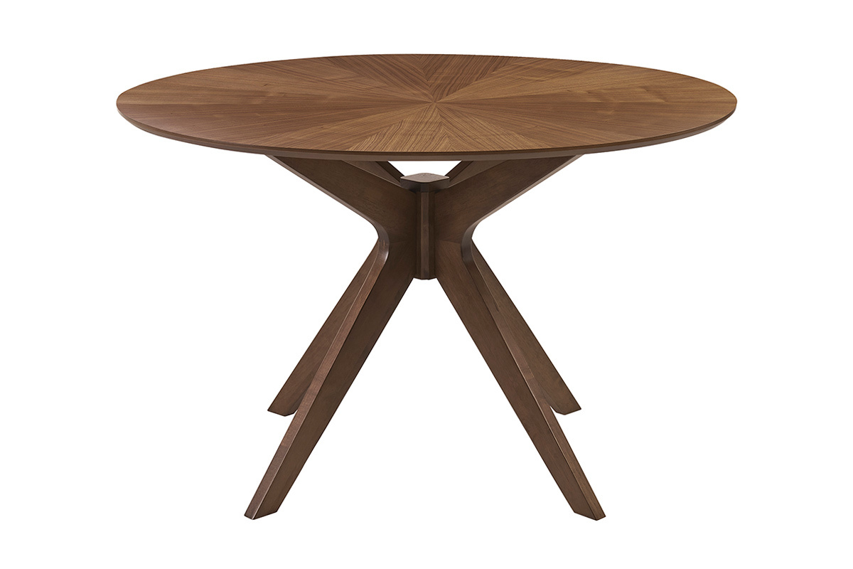 Table  manger design ronde noyer D120 cm DIELLI