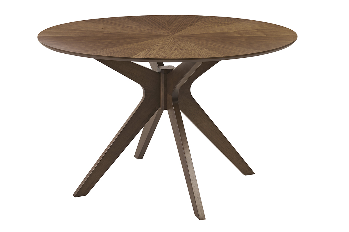 Table  manger design ronde noyer D120 cm DIELLI