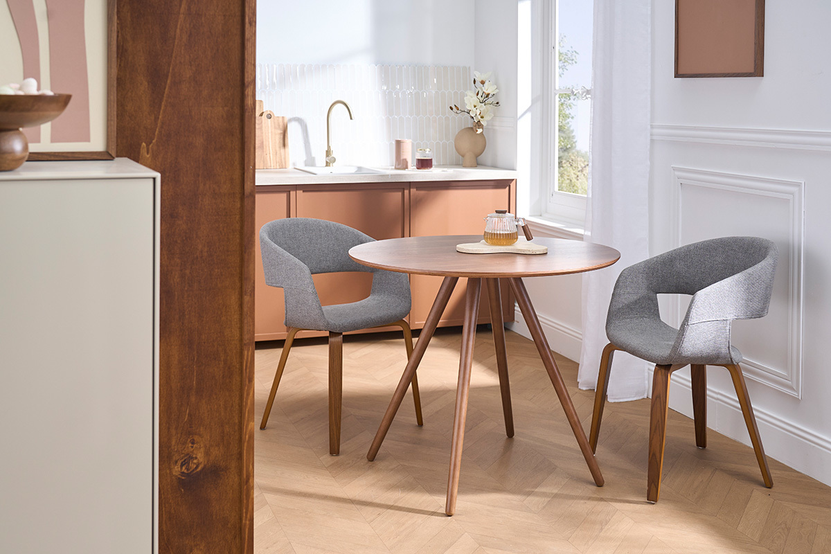 Table � manger design ronde noyer D90 ARTIK