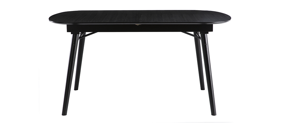 Table � manger extensible bois noir et gris L150-180 cm SHELDON