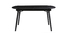 Table &agrave; manger extensible bois noir et gris L150-180 cm SHELDON