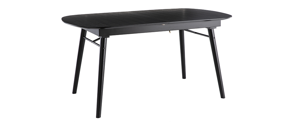 Table � manger extensible bois noir et gris L150-180 cm SHELDON