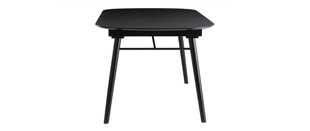 Table � manger extensible bois noir et gris L150-180 cm SHELDON