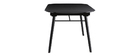 Table &agrave; manger extensible bois noir et gris L150-180 cm SHELDON