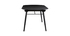 Table &agrave; manger extensible bois noir et gris L150-180 cm SHELDON