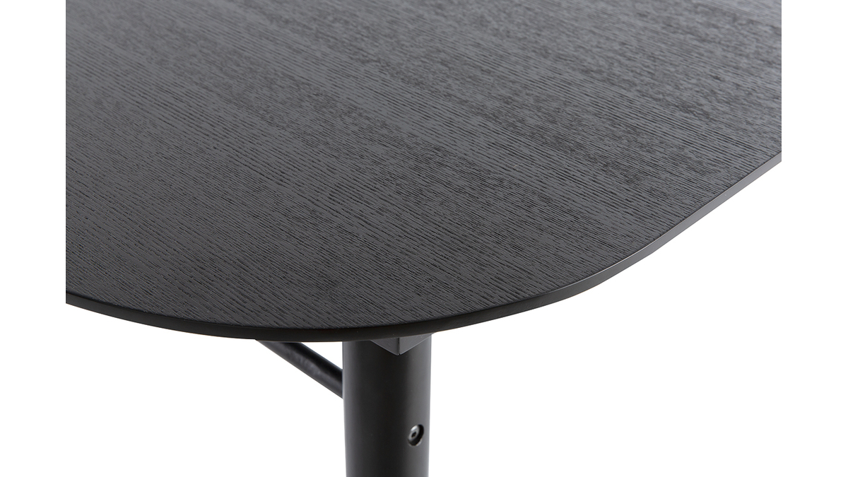Table  manger extensible bois noir et gris L150-180 cm SHELDON