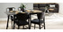 Table &agrave; manger extensible bois noir et gris L150-180 cm SHELDON