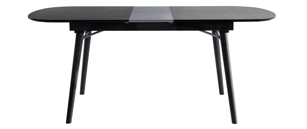 Table � manger extensible bois noir et gris L150-180 cm SHELDON