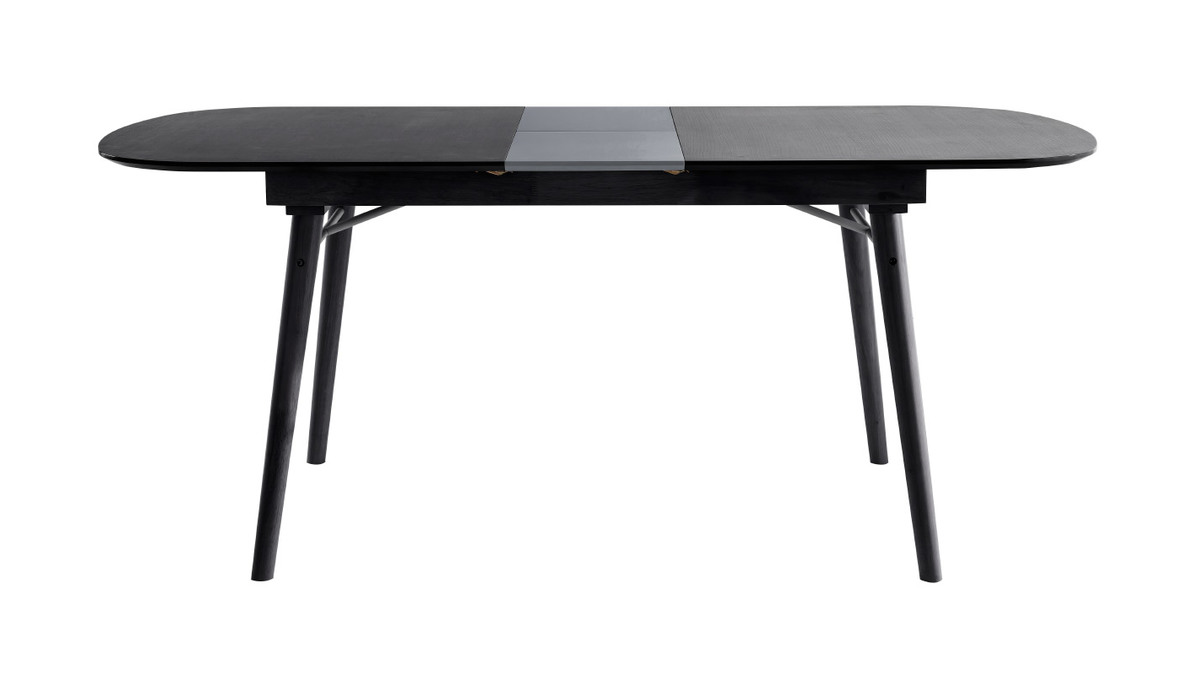 Table  manger extensible bois noir et gris L150-180 cm SHELDON