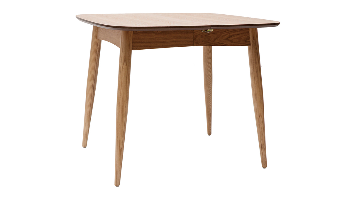 Table  manger extensible frne naturel L90-130 cm NORDECO