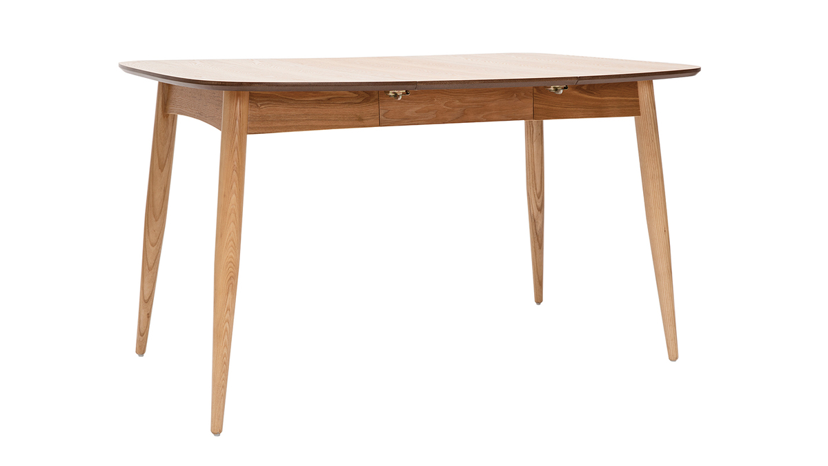 Table  manger extensible frne naturel L90-130 cm NORDECO