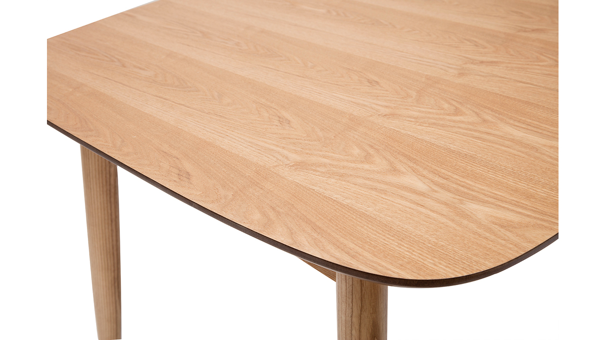 Table  manger extensible frne naturel L90-130 cm NORDECO