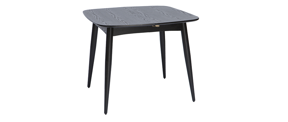 Table à manger extensible noire L90-130 cm NORDECO