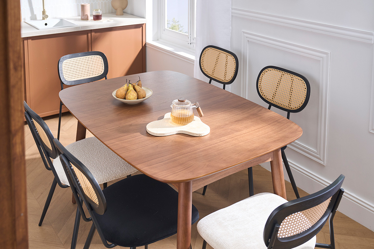 Table � manger extensible noyer L130-190 cm NORDECO