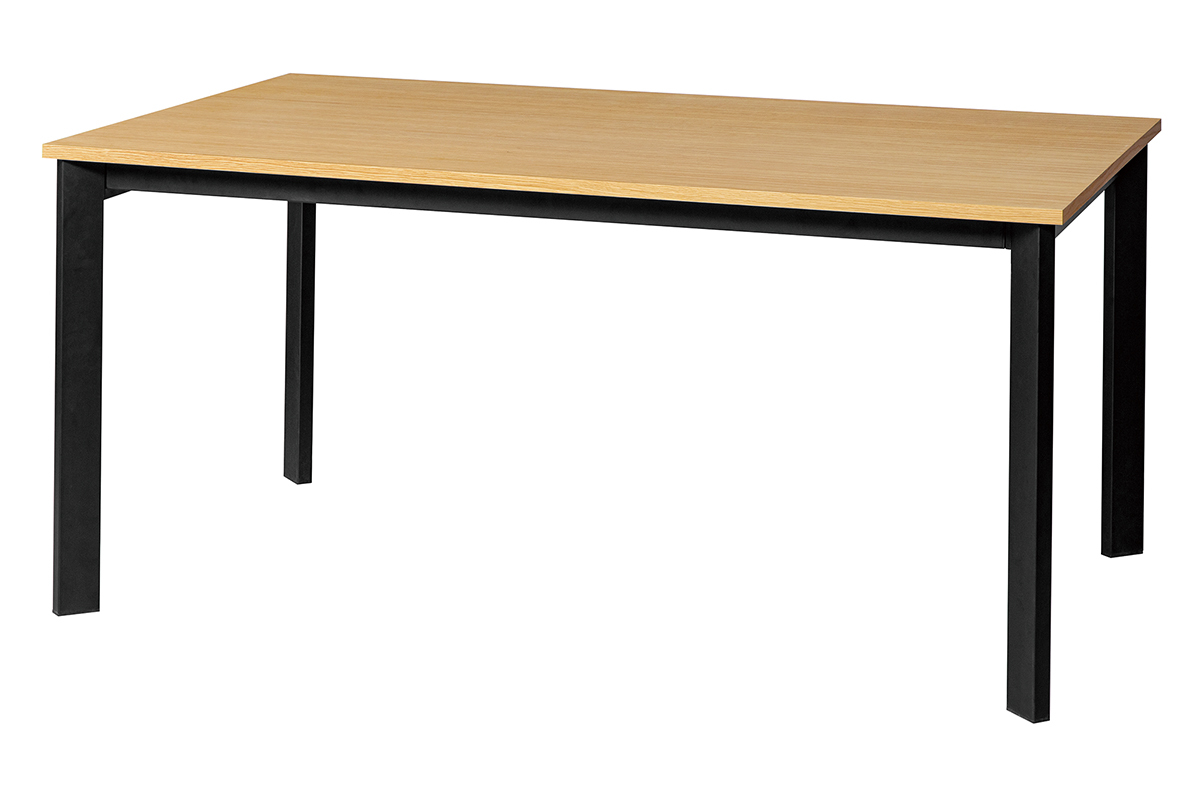 Table  manger extensible placage chne et mtal L162-232 cm MEEVLA
