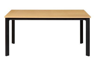 Table &agrave; manger extensible placage ch&ecirc;ne et m&eacute;tal L162-232 cm MEEVLA