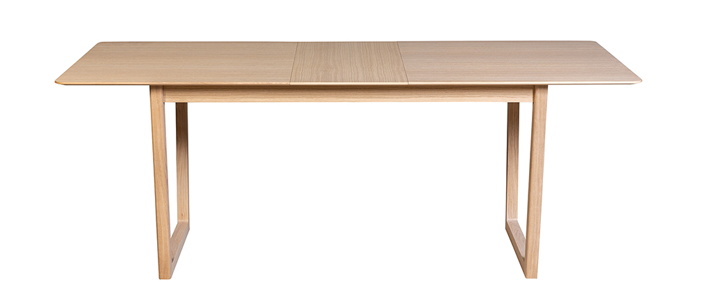 Table � manger extensible placage ch�ne L160-240 cm LAHO