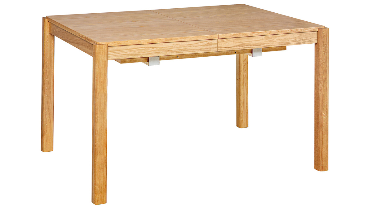 Table  manger extensible rallonges intgres en bois clair chne rectangulaire L125-238 cm AGALI
