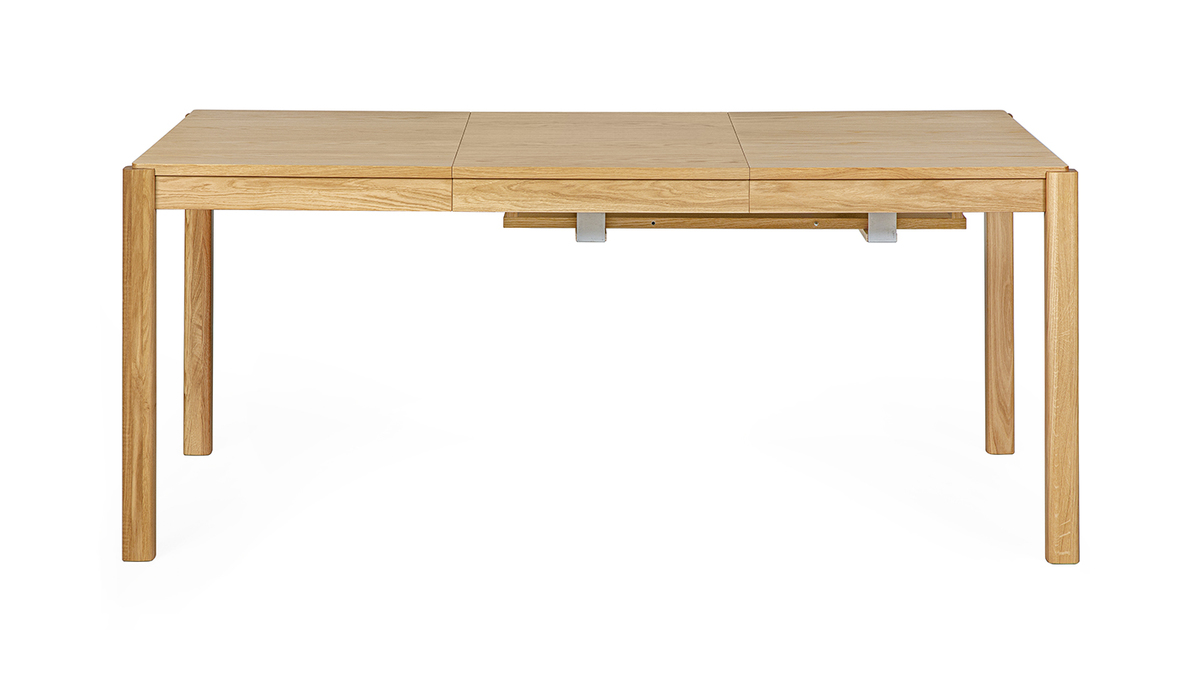 Table  manger extensible rallonges intgres en bois clair chne rectangulaire L125-238 cm AGALI