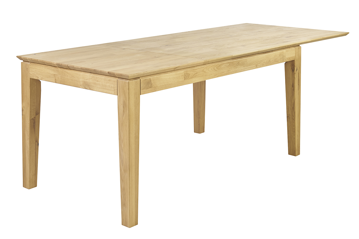 Table  manger extensible rectangulaire en bois clair chne massif L160-220 cm YULIA