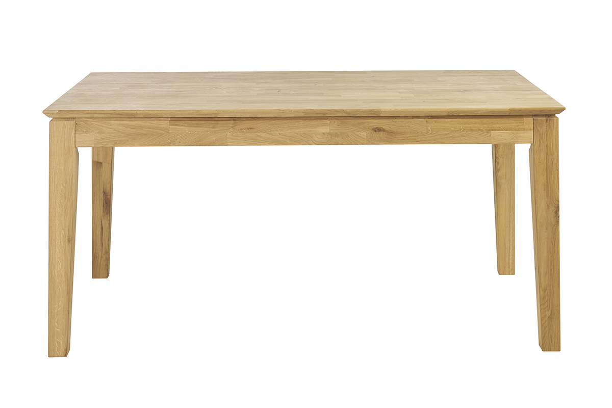 Table  manger extensible rectangulaire en bois clair chne massif L160-220 cm YULIA