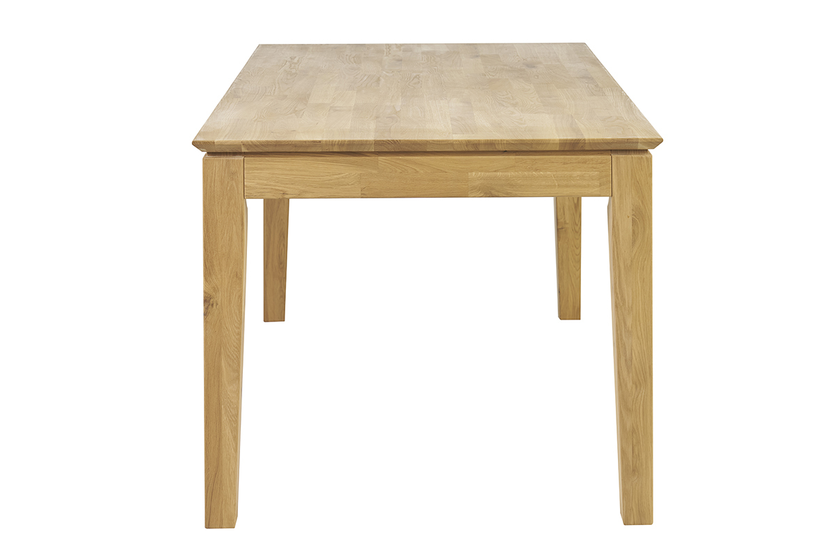 Table  manger extensible rectangulaire en bois clair chne massif L160-220 cm YULIA