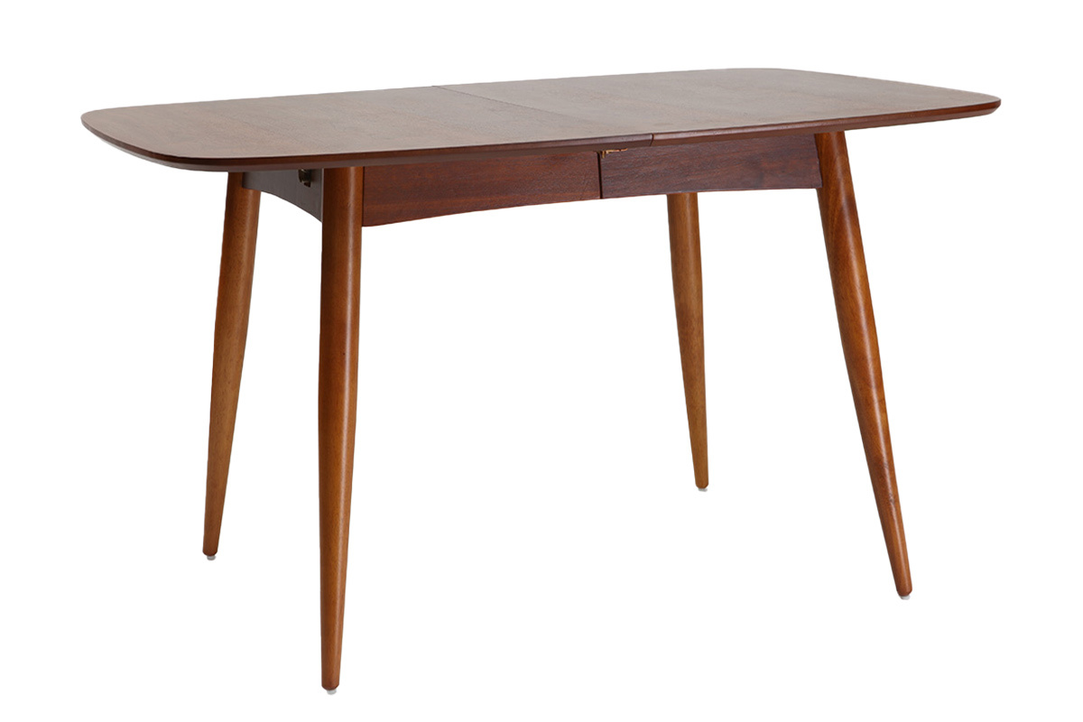 Table � manger extensible rectangulaire en bois fonc� L130-160 cm NORDECO