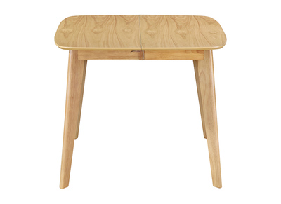 Table &agrave; manger extensible scandinave en bois clair LEENA
