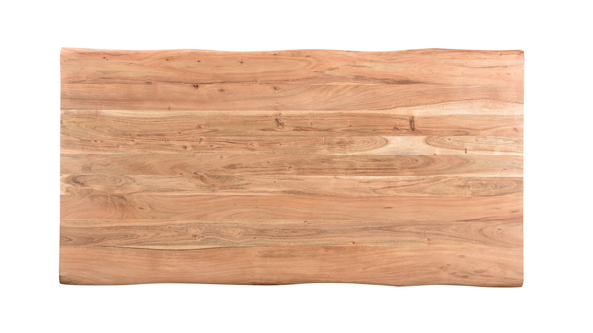 Table  manger industrielle acacia massif et mtal rectangulaire L175 cm EDGE