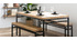 Table à manger industrielle manguier massif et métal L160 cm YPSTER