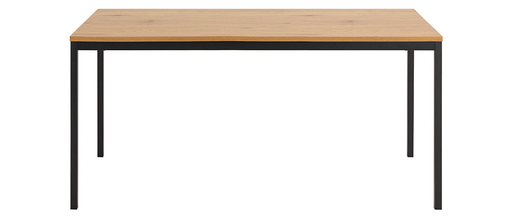 Table à manger industrielle métal et bois L160 cm TRESCA