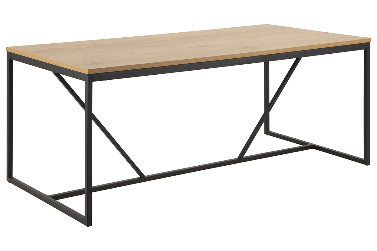 Table  manger industrielle mtal et bois L180 cm TRESCA