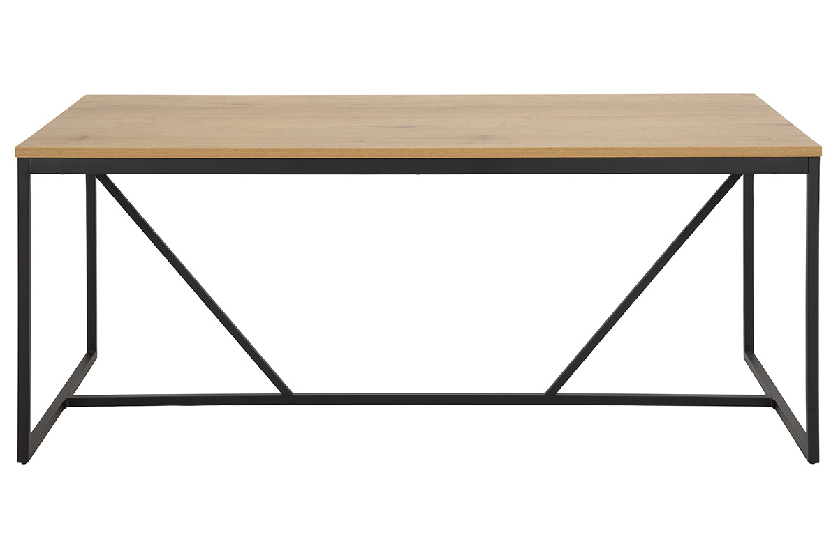 Table  manger industrielle mtal et bois L180 cm TRESCA