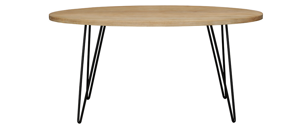 Table � manger ovale en manguier massif L160 cm VIBES