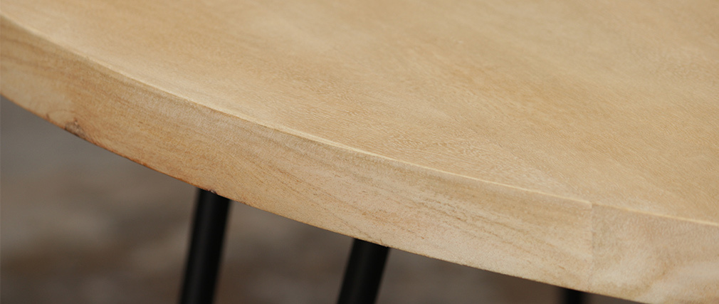 Table � manger ovale en manguier massif L160 cm VIBES