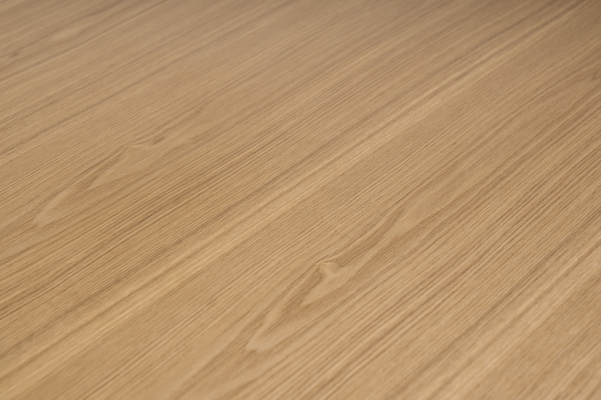 Table � manger ovale extensible avec rallonges int�gr�es en bois clair fr�ne L180-230 cm CLAUDIE