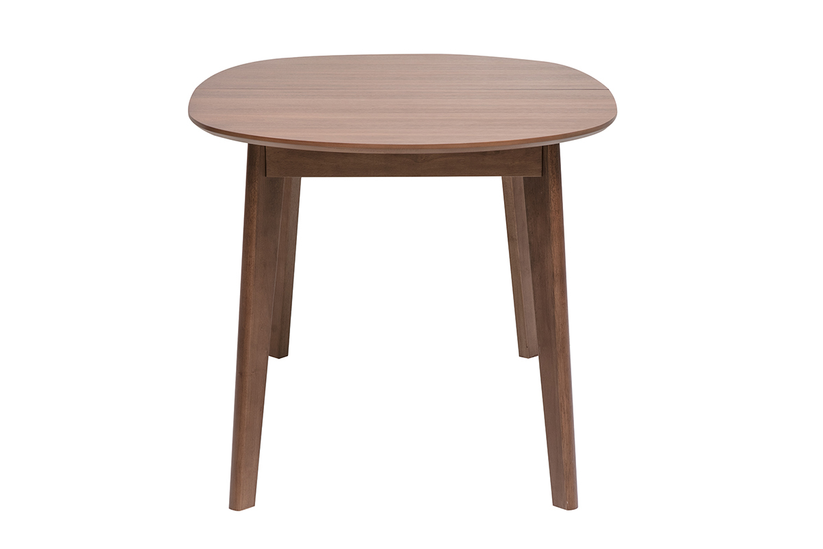 Table � manger ovale extensible en bois fonc� noyer L150-200 cm ANSEL