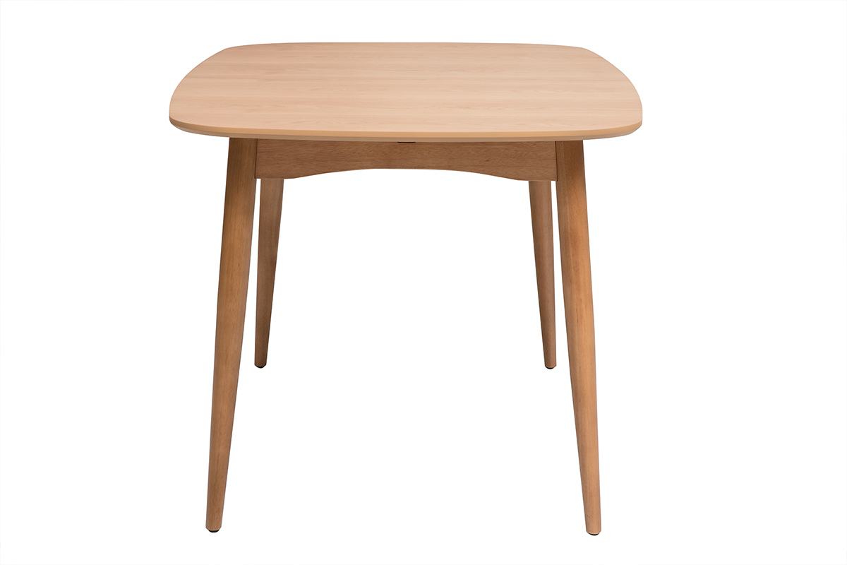 Table � manger rectangulaire extensible en bois clair ch�ne L130-160 cm HELMA