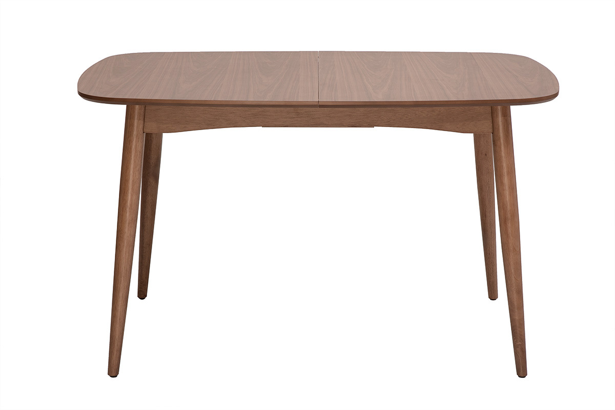 Table � manger rectangulaire extensible en bois fonc� noyer L130-160 cm HELMA