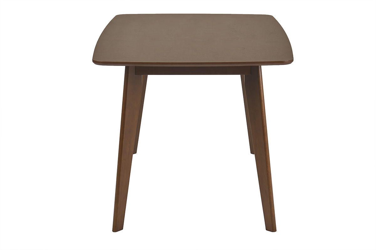 Table � manger rectangulaire scandinave bois fonc� noyer L150 cm LEENA