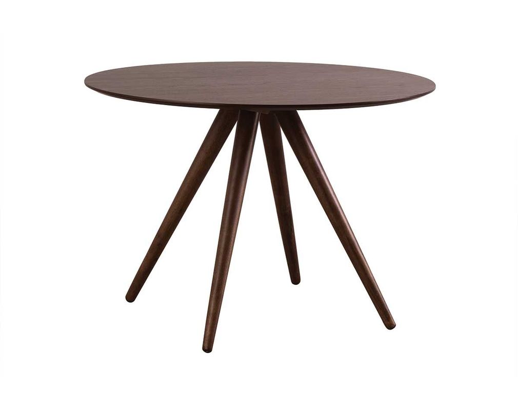 Table à manger ronde design noyer D106 cm WALFORD - Table à manger ronde design noyer D106 cm WALFORD