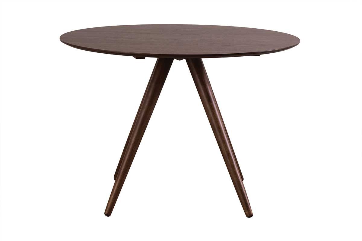 Table à manger ronde design noyer D106 cm WALFORD