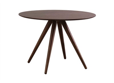 Table à manger ronde design noyer D106 cm WALFORD