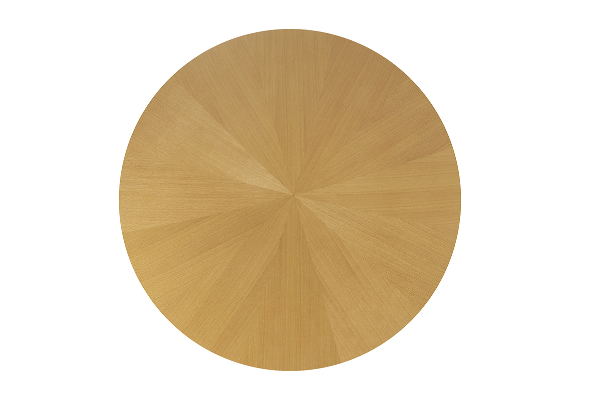 Table  manger ronde en bois clair chne D137 cm DITA