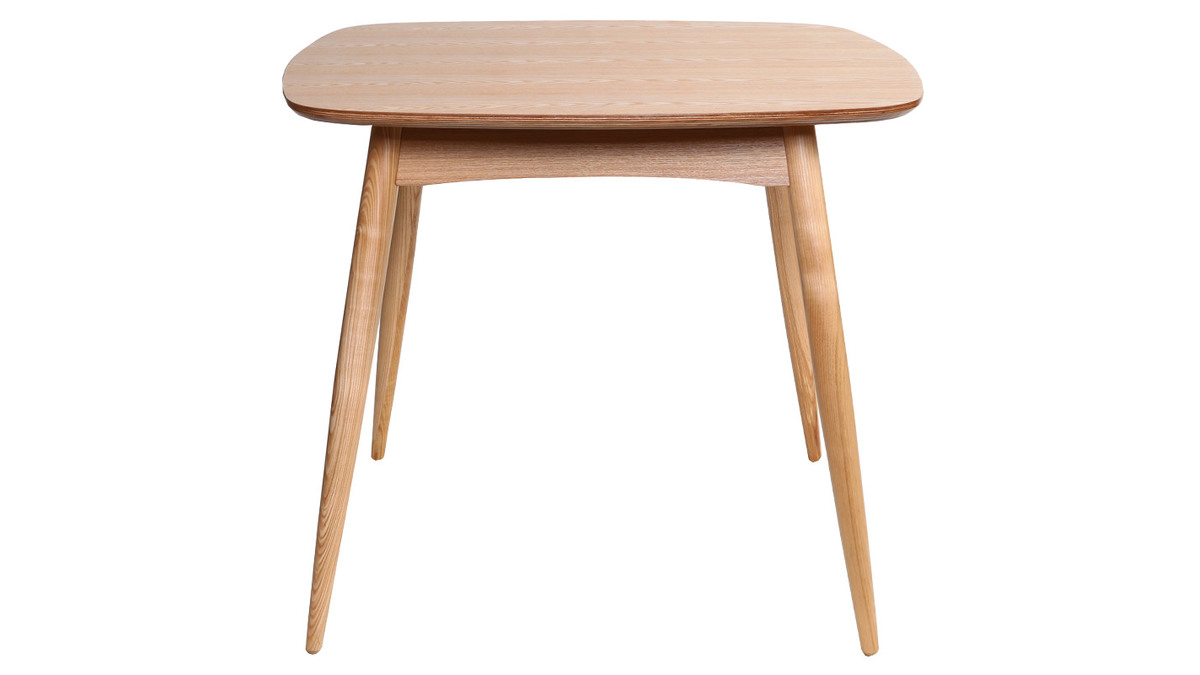 Table  manger scandinave carre frne naturel L90 cm BALTIK