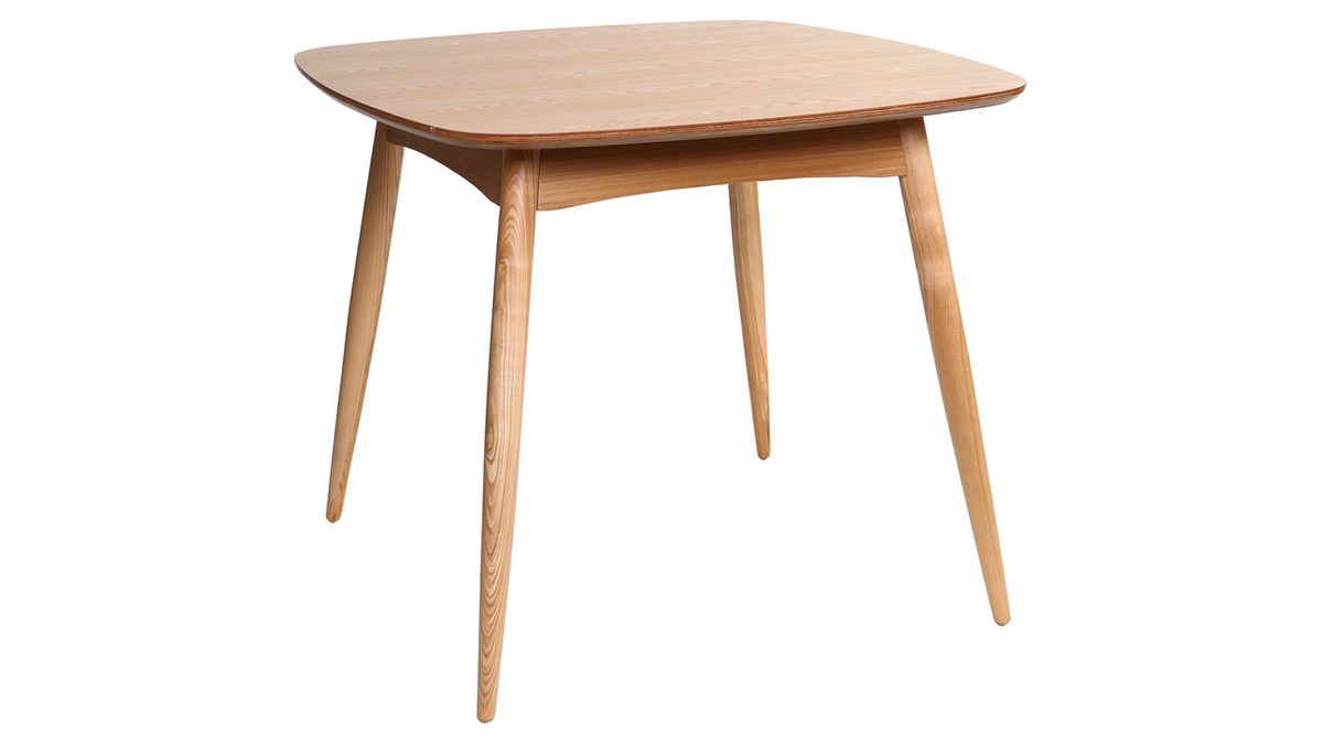 Table  manger scandinave carre frne naturel L90 cm BALTIK