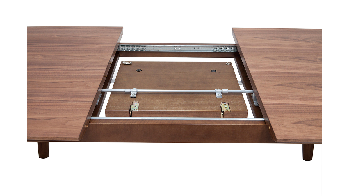 Table  manger scandinave extensible noyer L180-230 cm FIFTIES