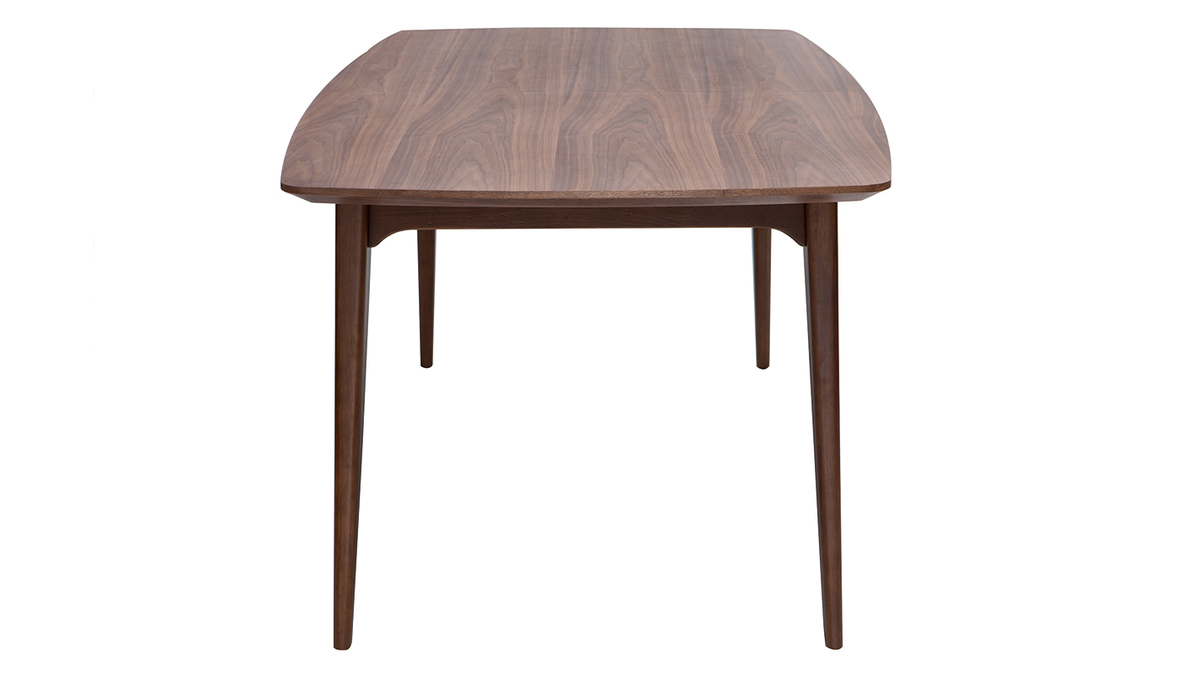 Table  manger scandinave extensible noyer L180-230 cm FIFTIES